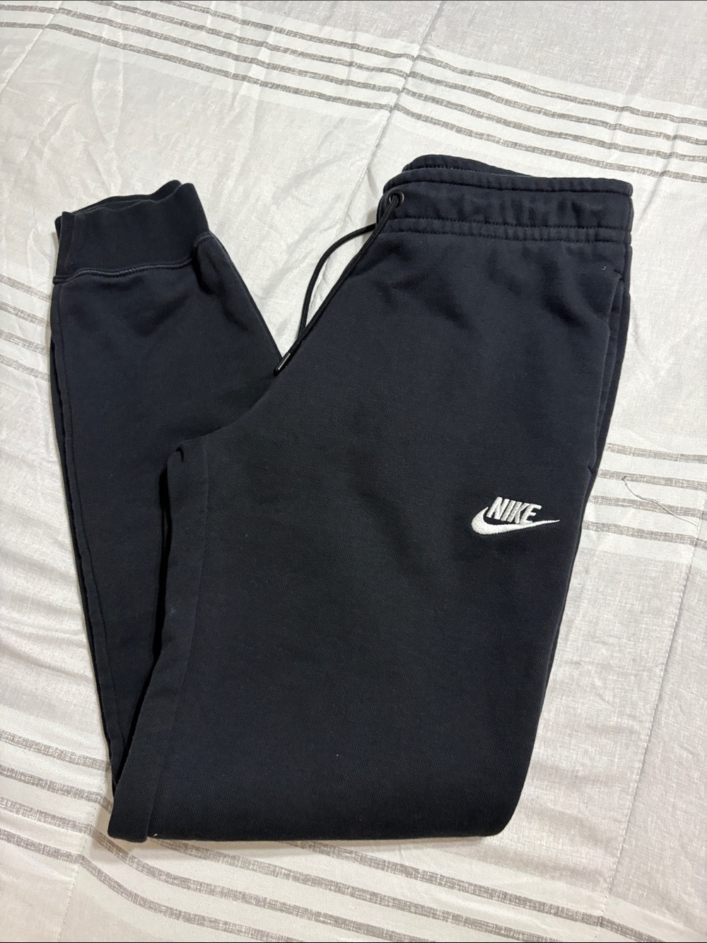 Nike Black Women’s Jogger Sweatpants with White Logo